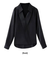 Blusa Feminina Chiffon &amp; Cetim – Look Seoul Soft
