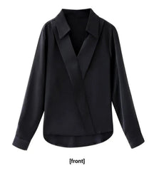 Blusa Feminina Chiffon &amp; Cetim – Look Seoul Soft