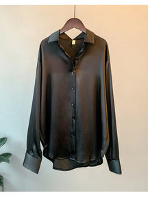 Blusa de manga comprida para escritório feminina