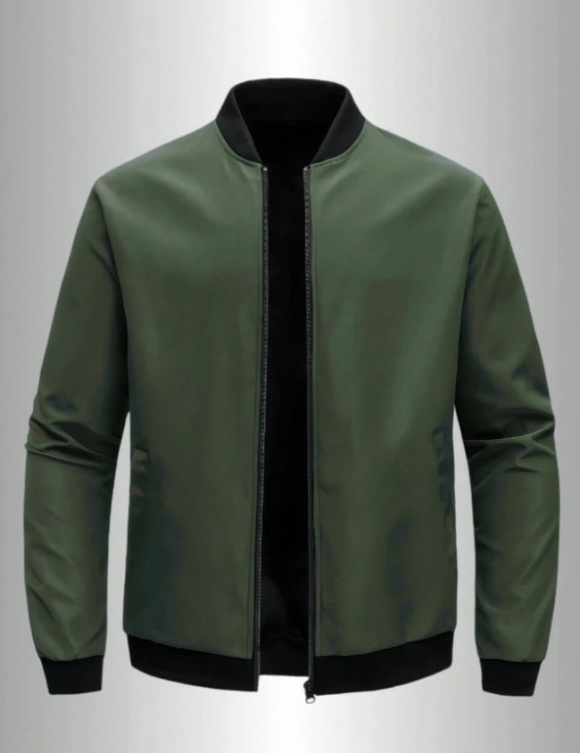 2024 primavera e outono nova gola de beisebol curto solto cor sólida jaqueta masculina negócios casual casaco fino tendência