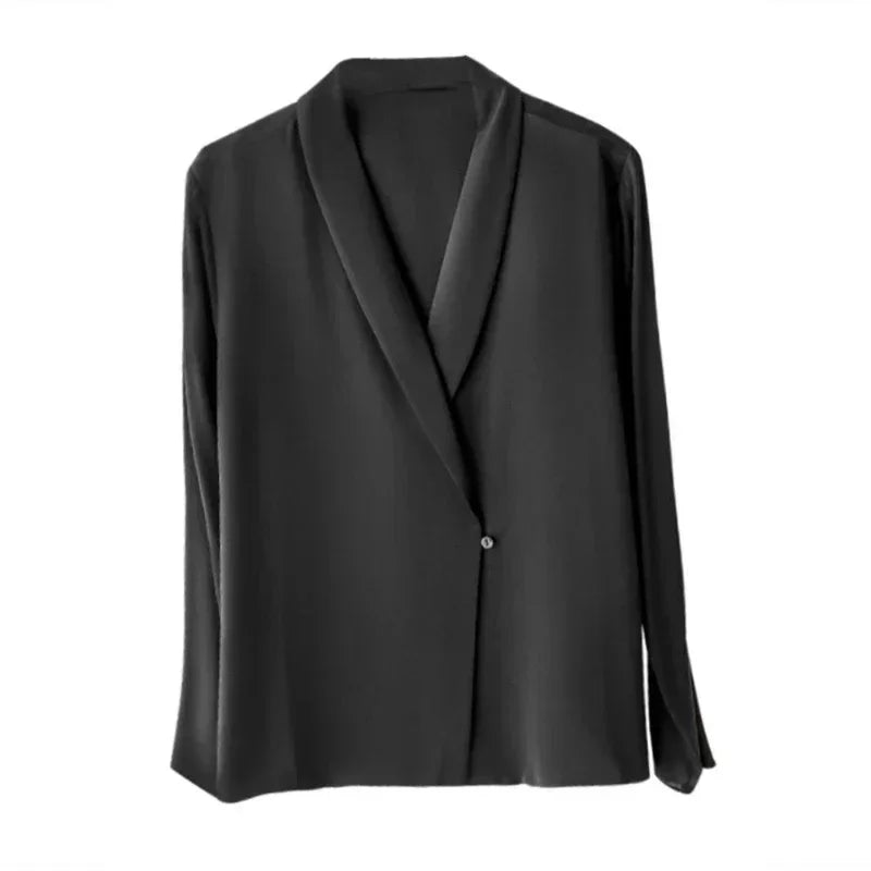 Blusa elegante em seda cetim