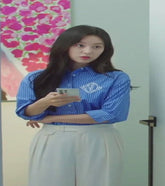 BLUSA LISTRADA RAINHA DAS LAGRIMAS - SOCIAL E MANGA LONGA