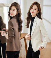 Jaqueta de terno feminina cor caramelo casual