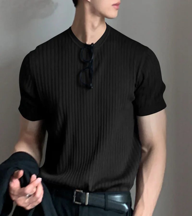 Camisa Luxo Leve Lazer Pescoço Drapeado Cor Sólida Solto Camisa Básica