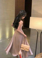 Vestidos midi vintage sem mangas para mulheres