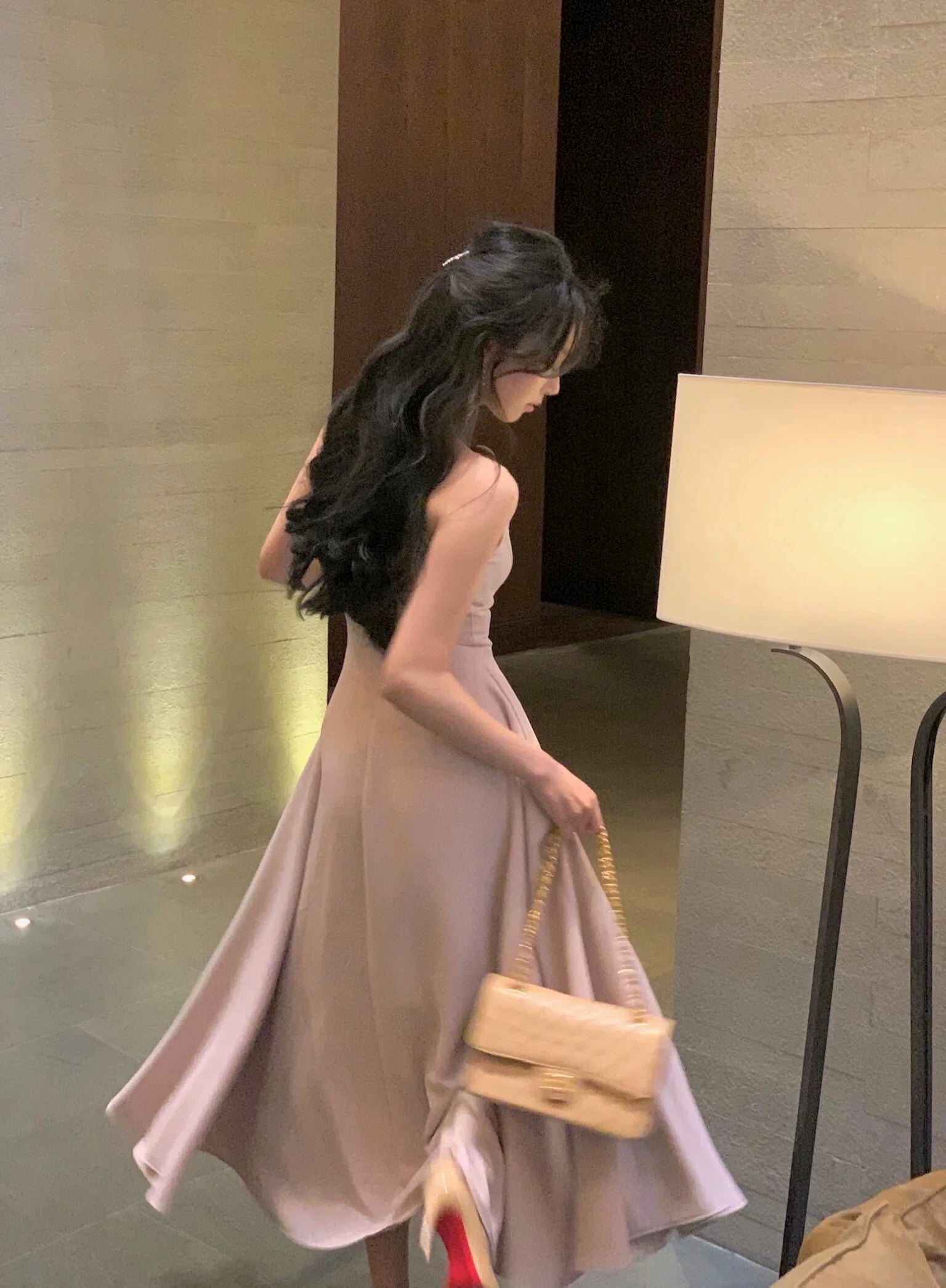Vestidos midi vintage sem mangas para mulheres