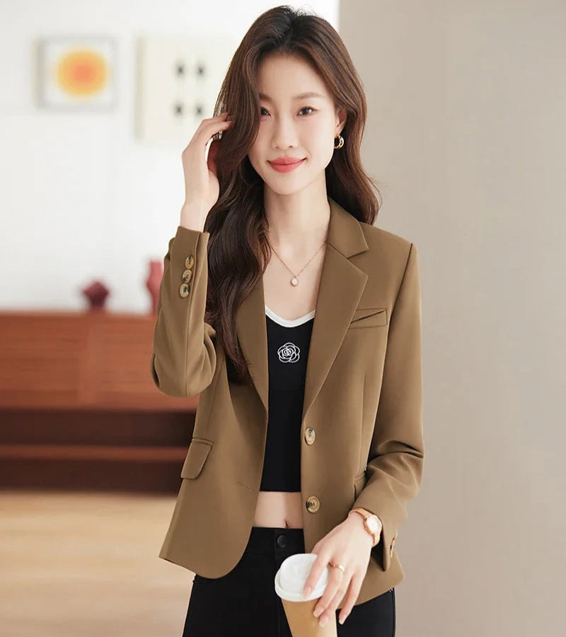 Blazer Manga Longa Escritório Coreano