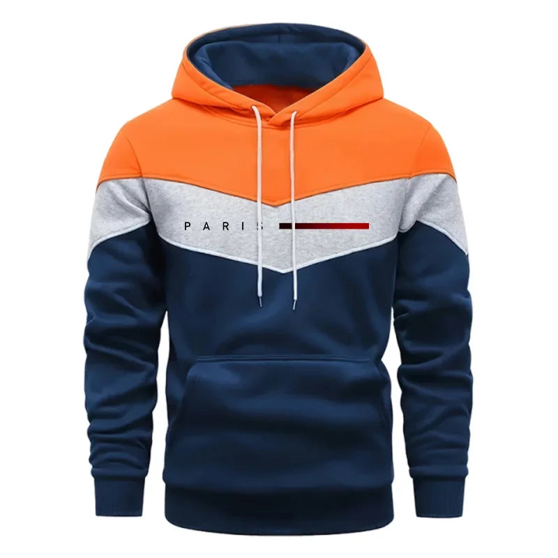 Conjunto de Moletom Masculino Paris Fashion: Moletom com Capuz e Calça Jogger para o Dia a Dia, Esportivo, Tendência Urbana, Agasalho Quente