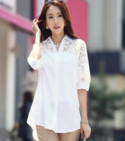 Camisa de botões Doce Elegância Coreana