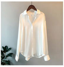 Blusa de manga comprida para escritório feminina