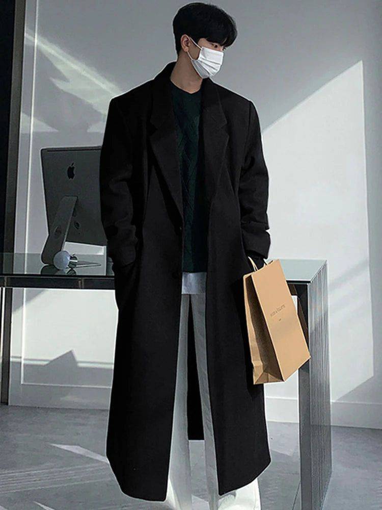 Sobretudo Coreano Masculino Longo