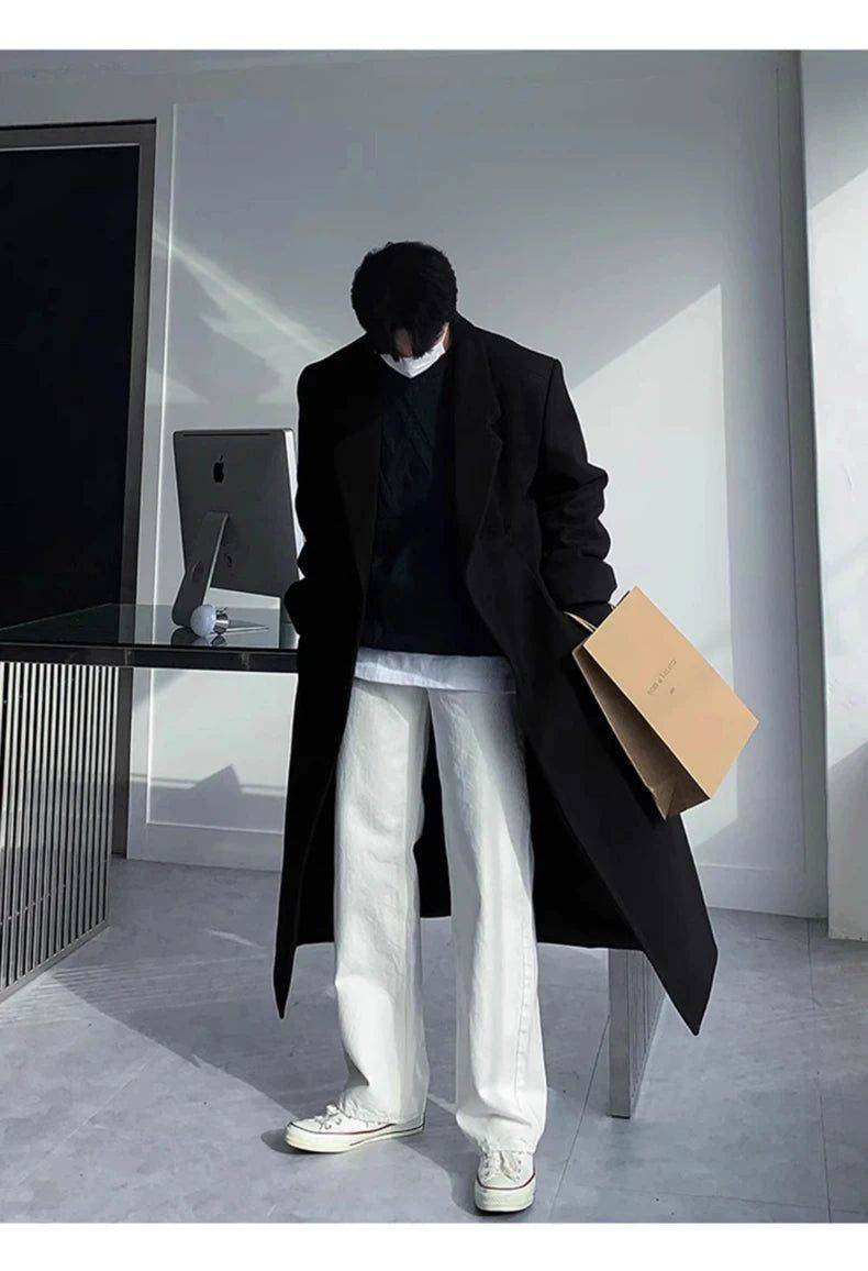 Sobretudo Coreano Masculino Longo