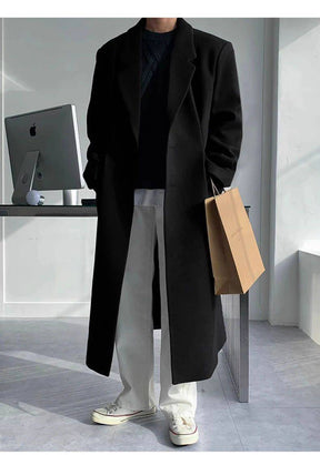 Sobretudo Coreano Masculino Longo