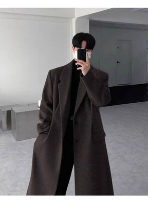 Sobretudo Coreano Masculino Longo