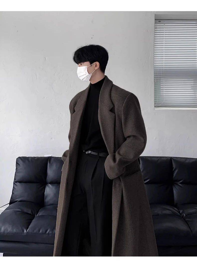 Sobretudo Coreano Masculino Longo