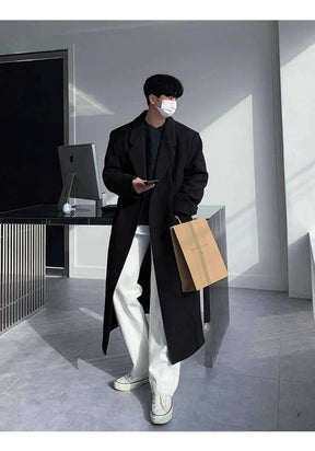 Sobretudo Coreano Masculino Longo