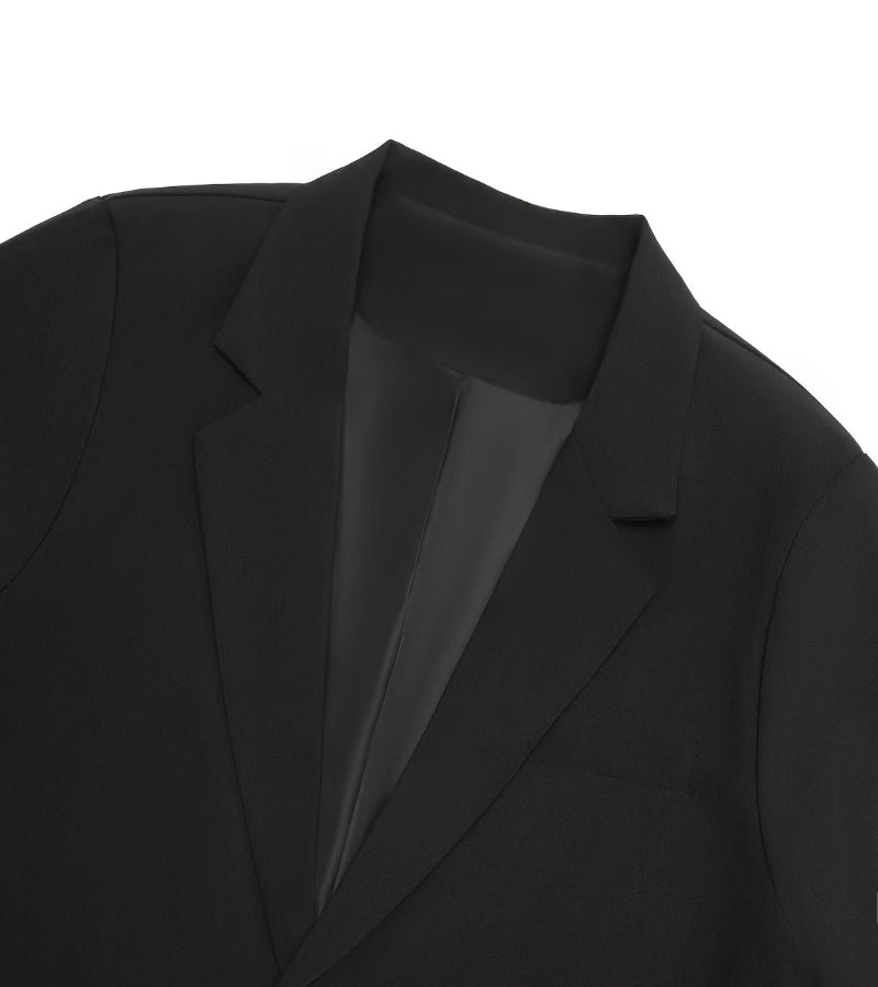 Blazer Masculino Leve com Gola Entalhada – Estilo Casual Coreano