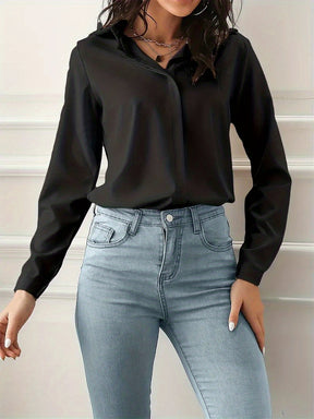 Camisa de manga comprida de chiffon