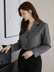 Blazer Curto Feminino – Look Seoul Casual