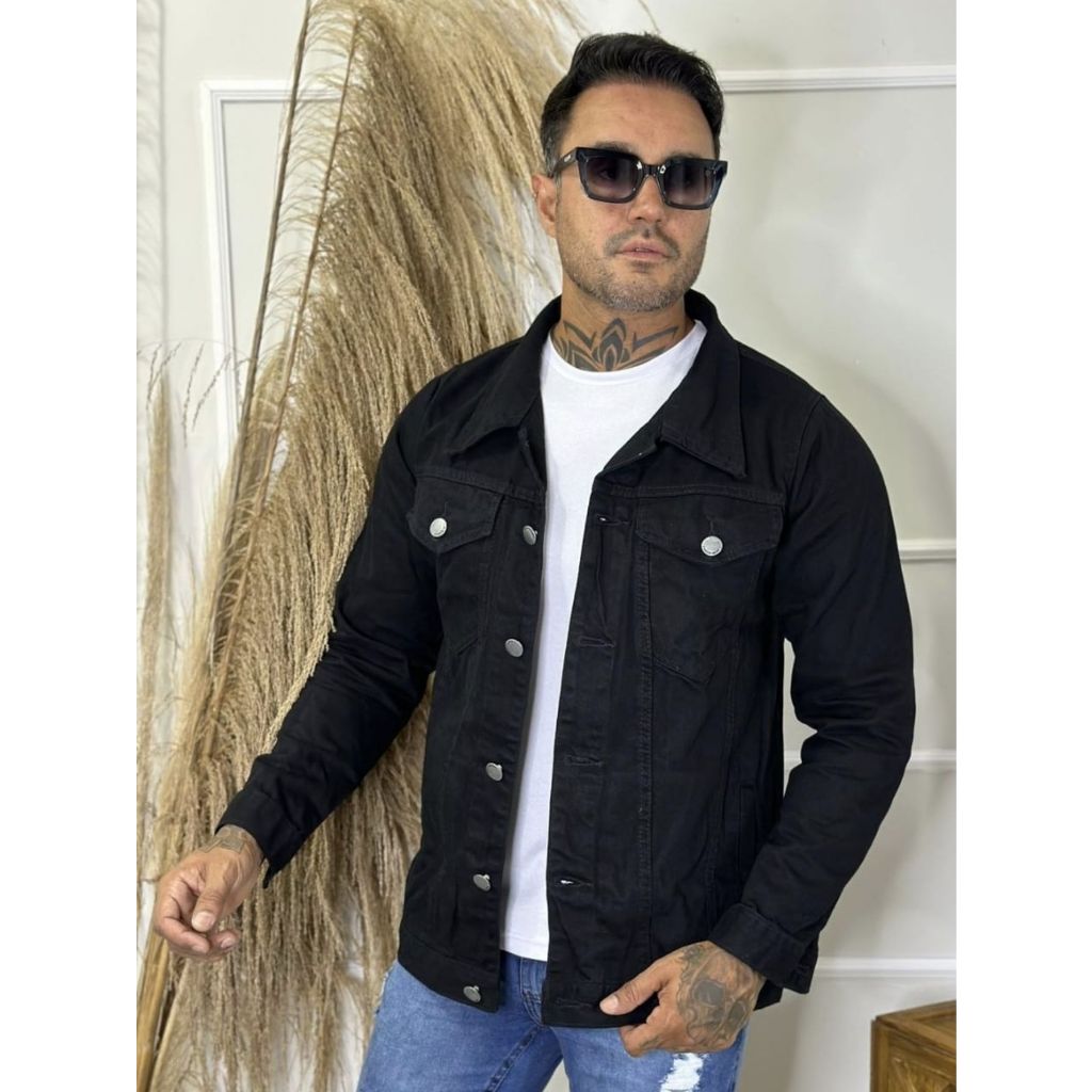 Jaqueta Jeans Masculina Azu Destroyer, Rasgada No Estilo