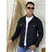 Jaqueta Jeans Masculina Azu Destroyer, Rasgada No Estilo