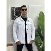 Jaqueta Jeans Masculina Azu Destroyer, Rasgada No Estilo