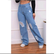 Calça Jeans Feminina Wide Leg pantalona