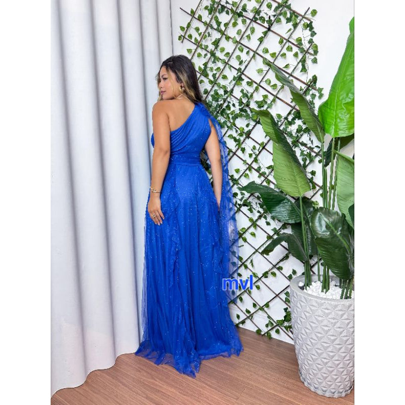 vestido brilhoso esmeralda elegante un hombro luxouso ideal para festas  madrinhas convidadas formandas noivas