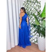 vestido brilhoso esmeralda elegante un hombro luxouso ideal para festas  madrinhas convidadas formandas noivas