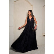 vestido femenino  brilhoso ideal para festa elegante S.C