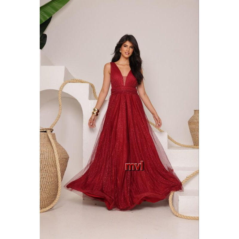 vestido femenino  brilhoso ideal para festa elegante S.C
