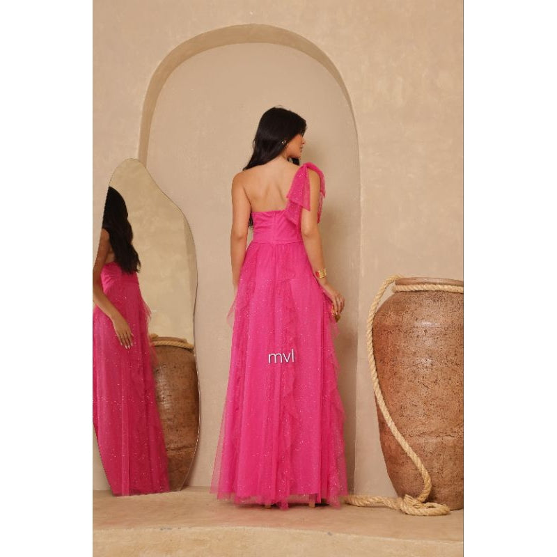 vestido com brilho ideal para casamentos .convidadas.formandas .fe9sta de gala (Grbt)