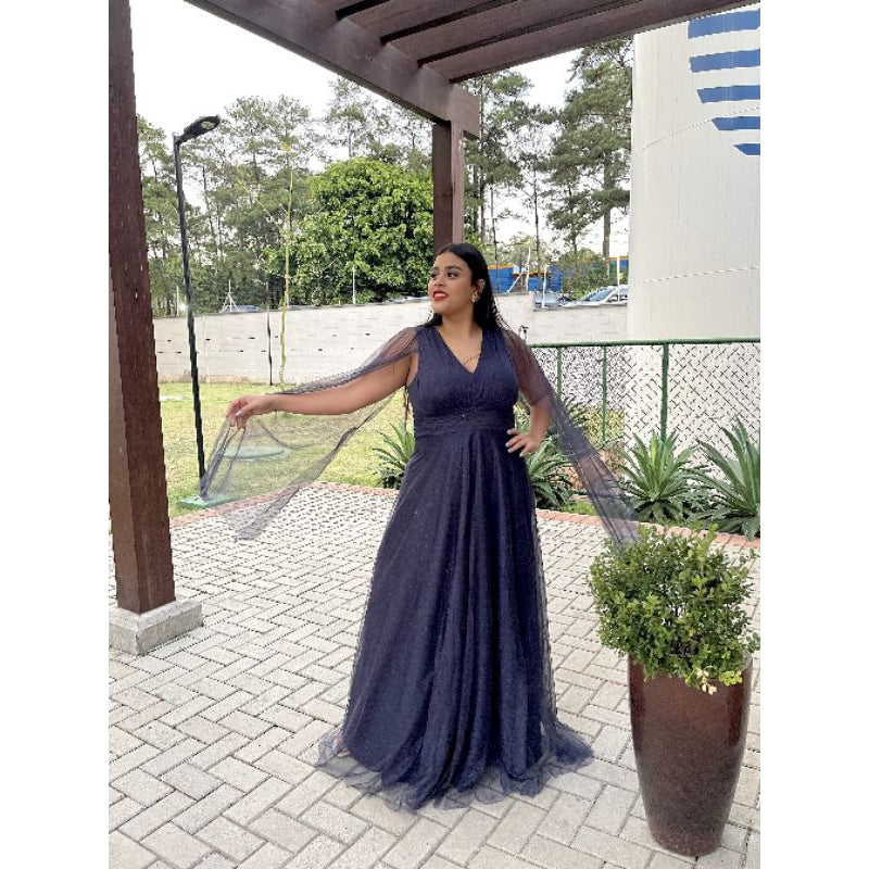 vestido brilhoso tamanho GG ideal para todo tipo de Festas