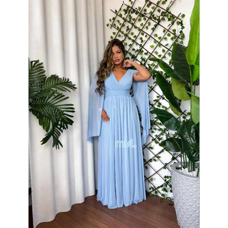 vestido maria tule liso ideal para casamentos.comvidadas.festa de gala con ótimo caimento.