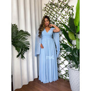 vestido maria tule liso ideal para casamentos.comvidadas.festa de gala con ótimo caimento.