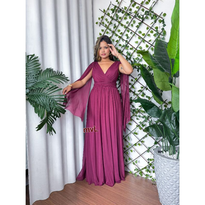 vestido maria tule liso ideal para casamentos.comvidadas.festa de gala con ótimo caimento.