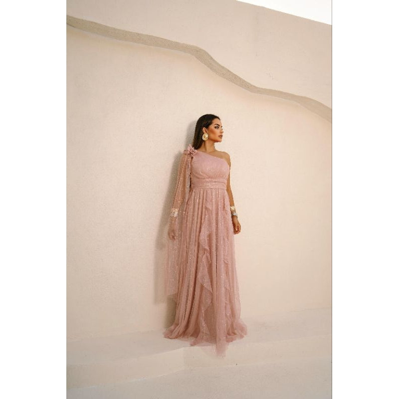 vestido brilhoso esmeralda elegante un hombro luxouso ideal para festas  madrinhas convidadas formandas noivas