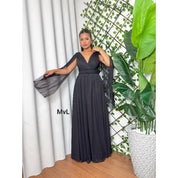 vestido maria tule liso ideal para casamentos.comvidadas.festa de gala con ótimo caimento.