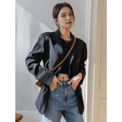 Blazer alfataria com forro com botão feminino casaco elegante social coleção nova Blazer Curto Aiustado Corde Damasco pa