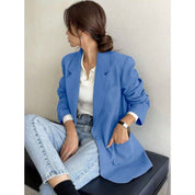 Blazer alfataria com forro com botão feminino casaco elegante social coleção nova Blazer Curto Aiustado Corde Damasco pa