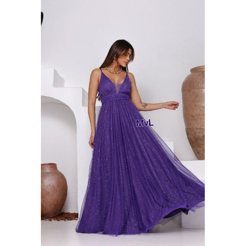 vestido natasha alça con decote v para festas formandas madrinhas convidadas brilhoso