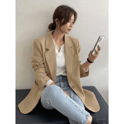Blazer alfataria com forro com botão feminino casaco elegante social coleção nova Blazer Curto Aiustado Corde Damasco pa