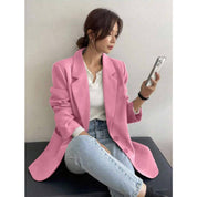Blazer alfataria com forro com botão feminino casaco elegante social coleção nova Blazer Curto Aiustado Corde Damasco pa