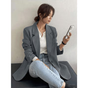 Blazer alfataria com forro com botão feminino casaco elegante social coleção nova Blazer Curto Aiustado Corde Damasco pa