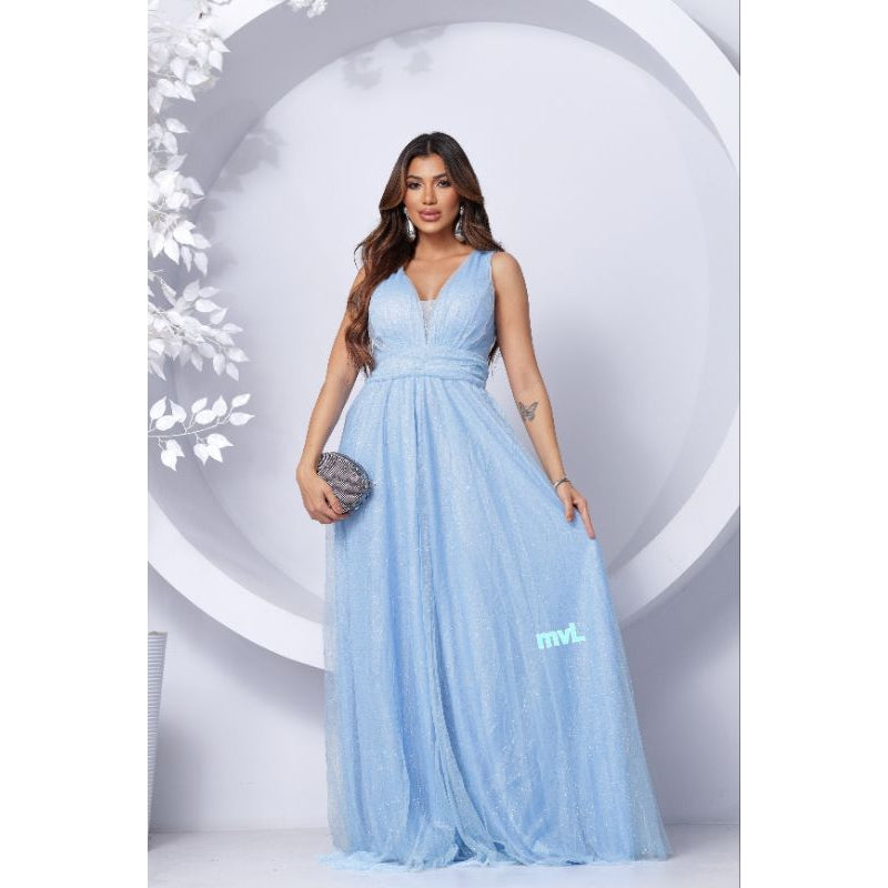 vestido femenino  brilhoso ideal para festa elegante S.C