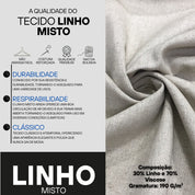 Camisa Social Linho Slim Fit