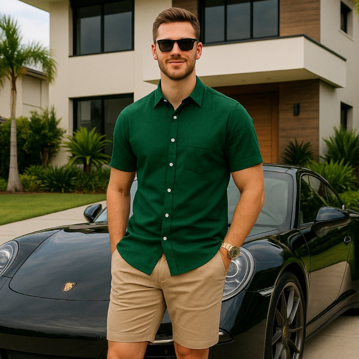 Camisa Social Linho Slim Fit