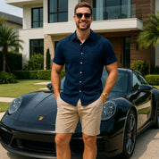 Camisa Social Linho Slim Fit
