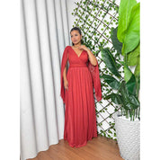 vestido festa longo tule liso ideal para madrinhas de casamento formatura.convidadas 2cps(liso)Maria
