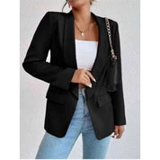 Max Blazer Feminina LongoTesido Alfaiataria Social Manga Longo